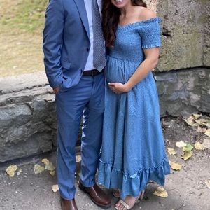 Blue maxi dress